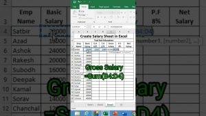 Create Salary Sheet in Excel – Tips & Tricks from @todfodeducation