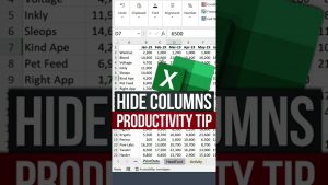 Hide multiple columns in Excel with this simple shortcut! #shorts