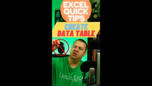 Excel Quick Tips – How to create a data table using keyboard shortcuts