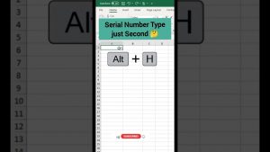Serial Number in excel shortcut || Automatic serial Number in Excel