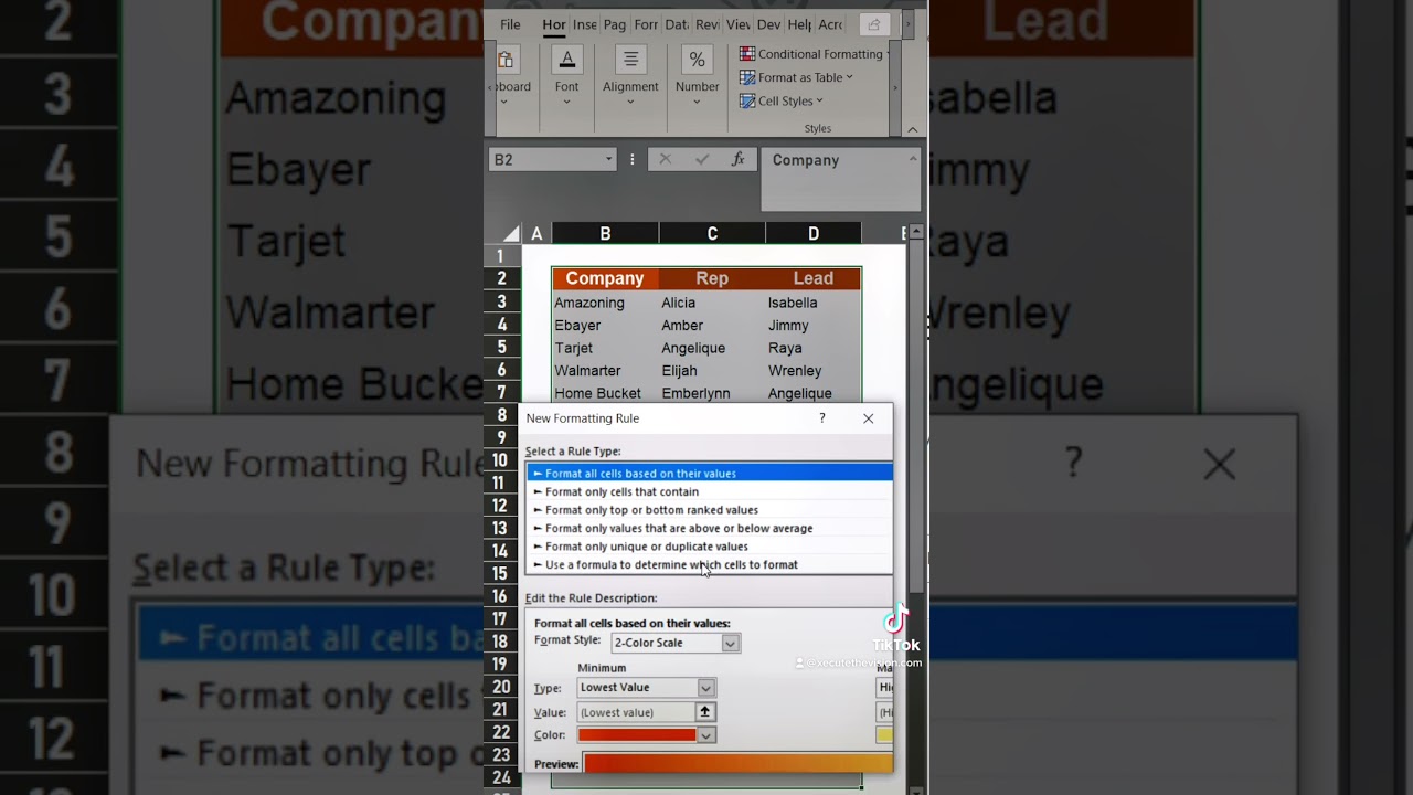 Excel tip to make a dynamic border
