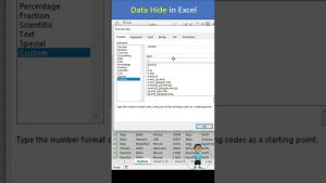 Data Hide in Excel #excel #exceltips #exceltutorial #msexcel #microsoftexcel #shorts #youtubeshorts