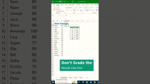 Excel Magic: Using Lookup Function for Student Grades! 🎓✨ #ExcelTips #LookupFunction  #shorts