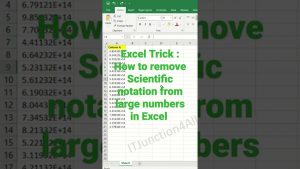 How to Remove Scientific notation from large numbers in Excel | Excel Tips & Tricks #shorts