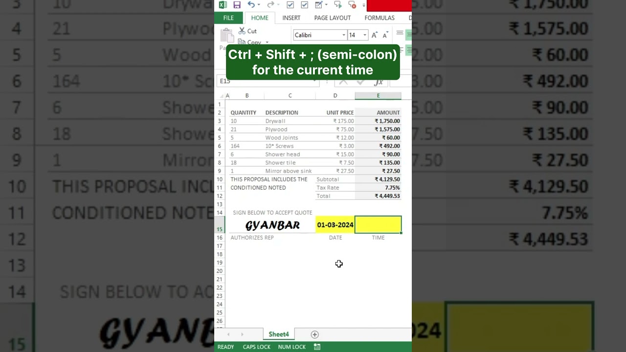 Current Date & Time in Excel❗️ #exceltips #exceltricks #excel #msoffice #accounting #gsheet #ppt