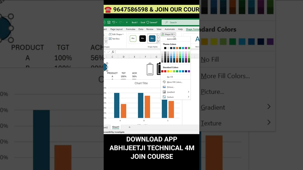 Attractive Column Progress Chart | Advanced Excel Tips & Tricks