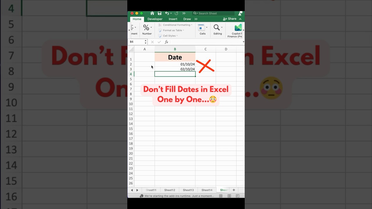 Auto-Write Dates in Excel With THIS simple Trick in Seconds!? #excel #excelshorts