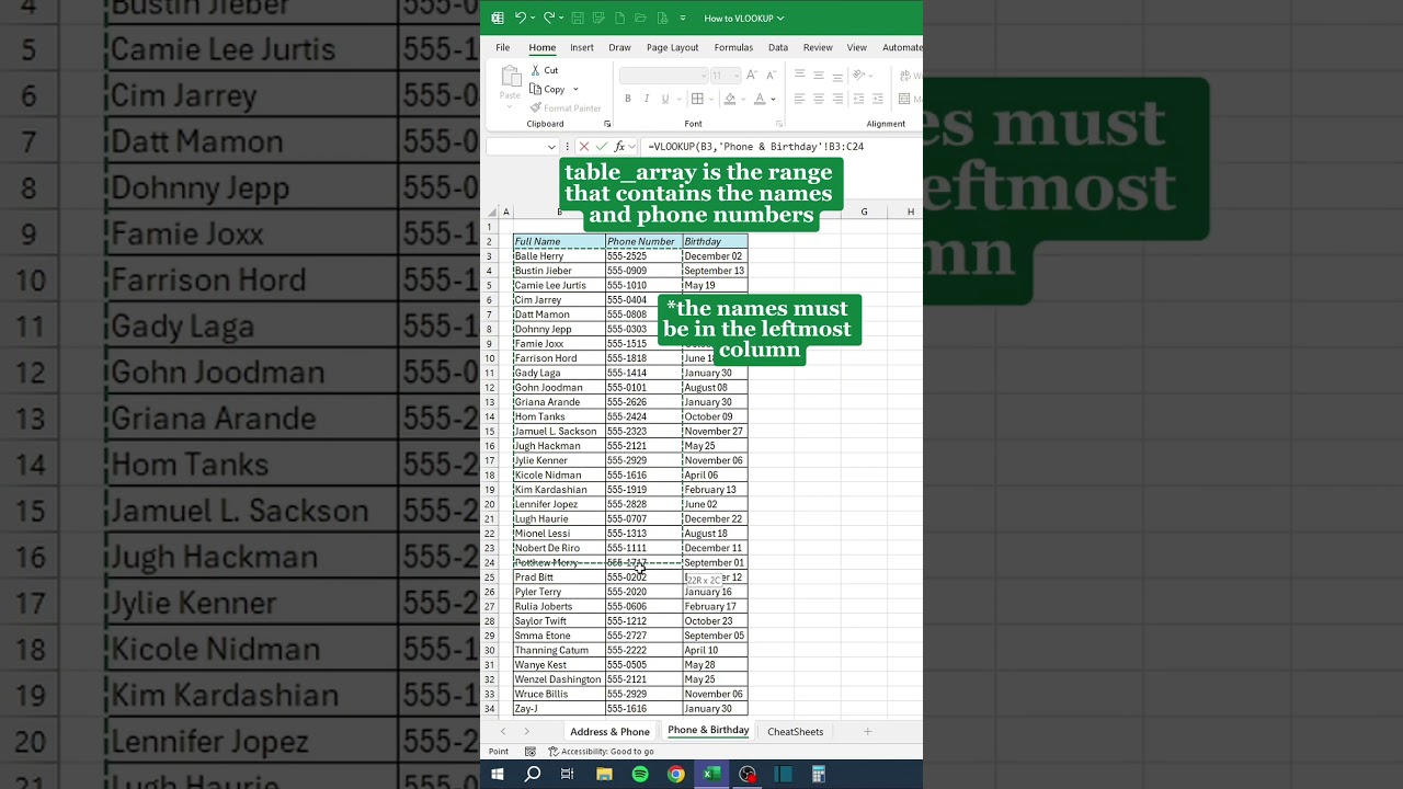 How to VLOOKUP in Excel‼️ #excel