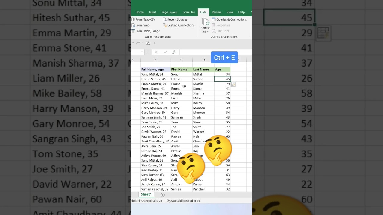 Excel best Trick #shots #computer