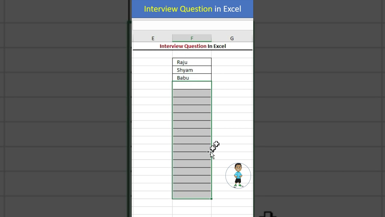 Excel Interview Question Tips and Tricks #excel #exceltips #exceltutorial #msexcel #microsoftexcel