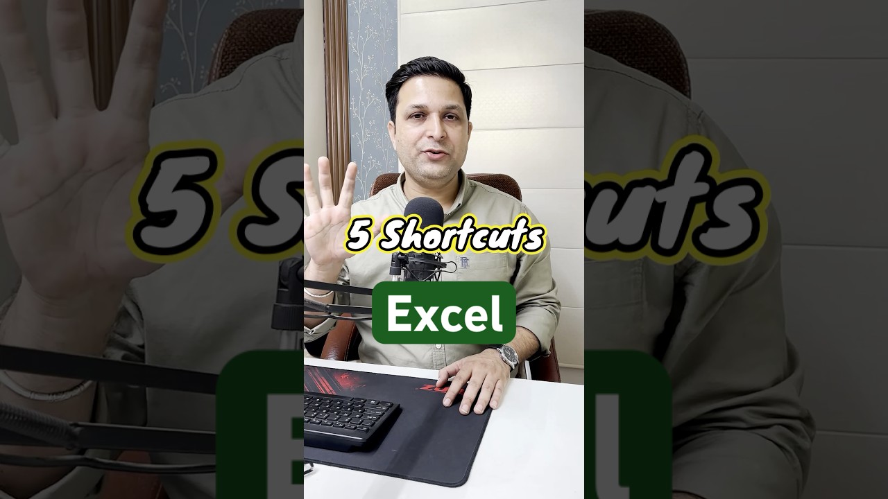 Top 5 Excel Shortcuts That Will Save You Hours! #exceltips #exceltricks #advancedexcel