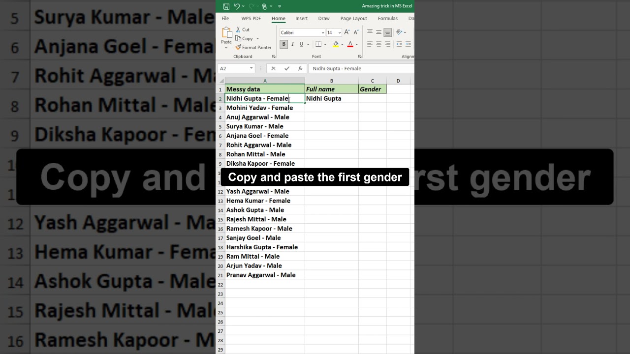Amazing trick in MS Excel ? #exceltutorial #exceltips #exceltricks #spreadsheets