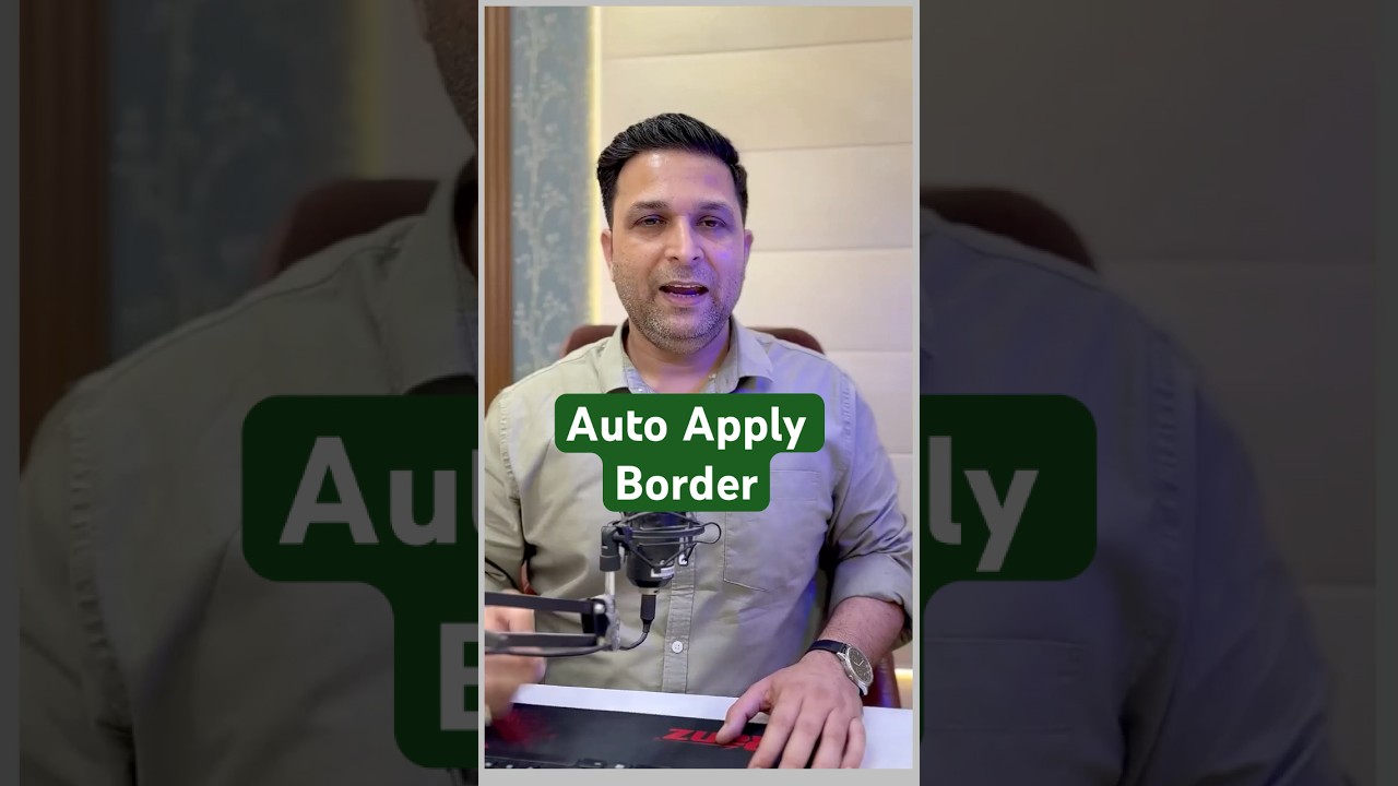 Excel Borders Made EASY with This Simple Trick! #excelshorts #ytshorts