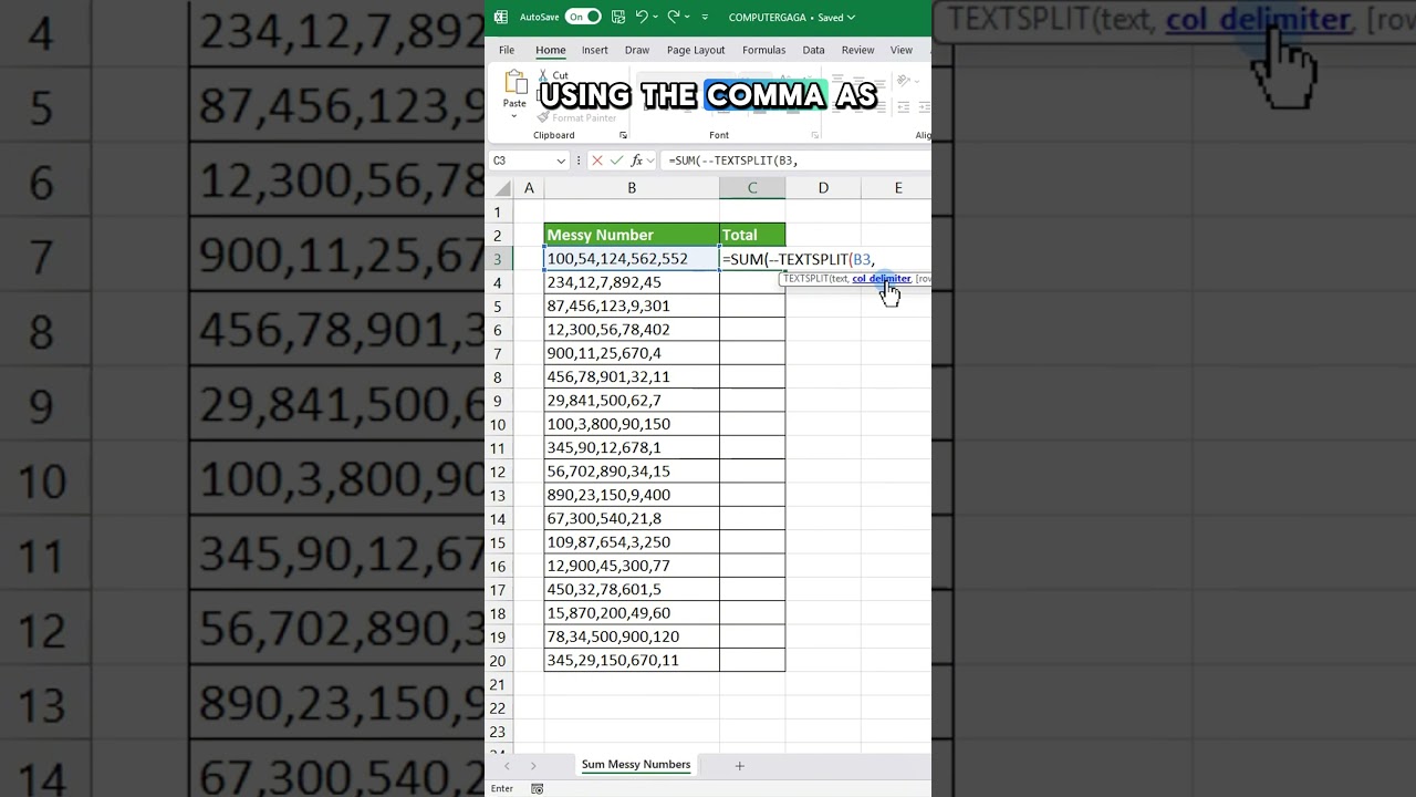 Excel Tips #92: Stop Manually Calculating Messy Numbers in Excel ?