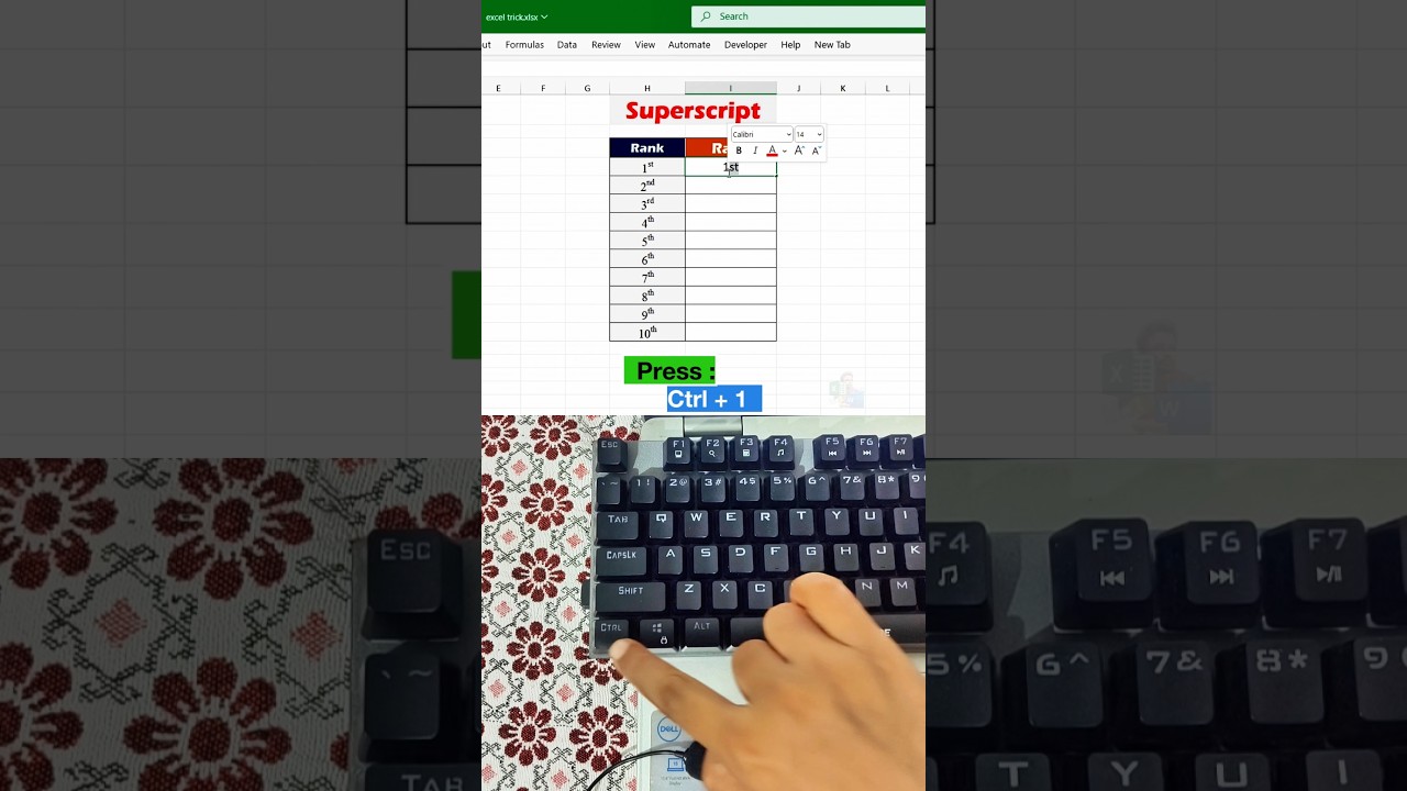 Make Superscript in Excel Using Just ONE Shortcut – You’ve Been Doing It Wrong All Along #excel #tip