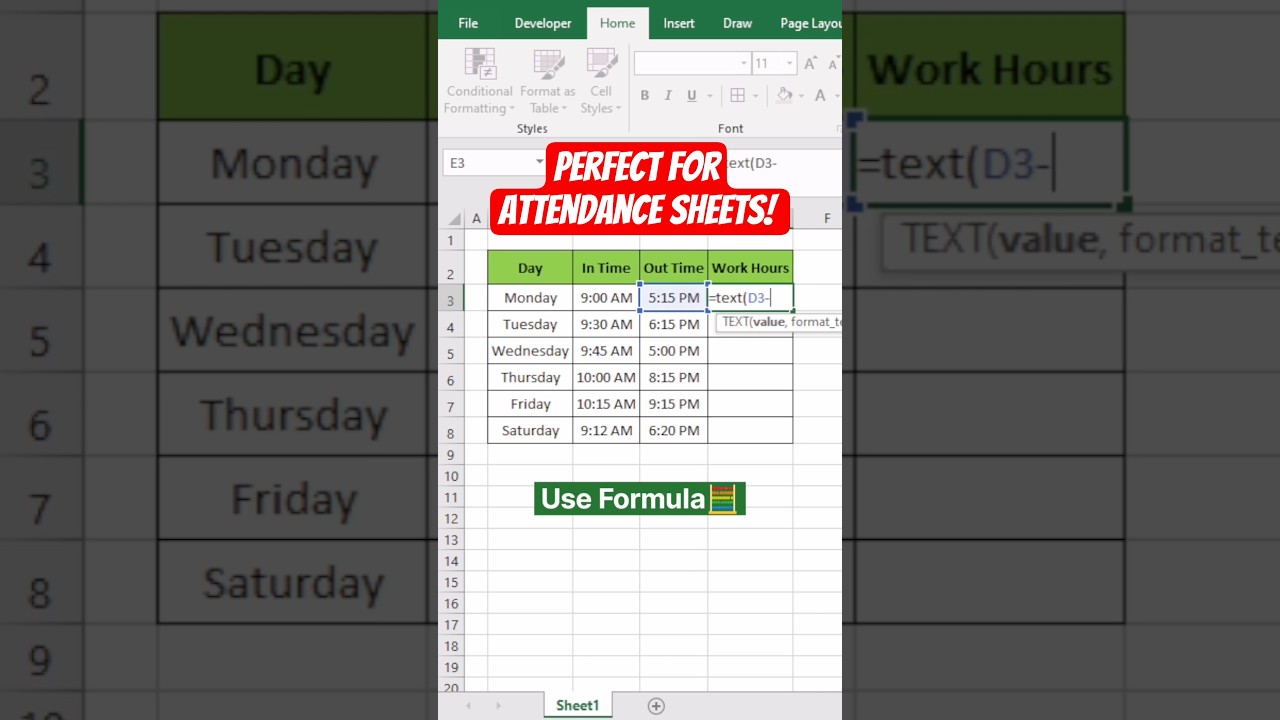 ?Stop Calculating Work Hours Manually in Excel!? | Excel Tips & Tricks