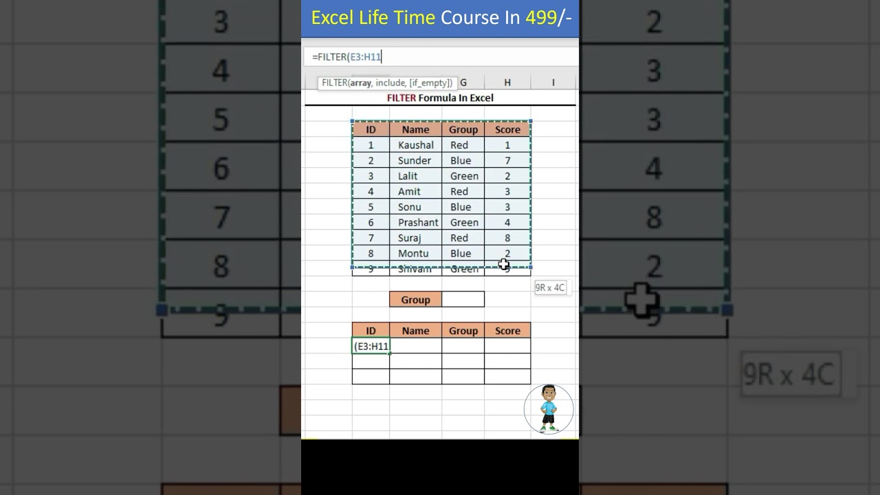 Advanced Filter Formula in Excel #excel #exceltips #exceltutorial #msexcel #msexcelfullcourse