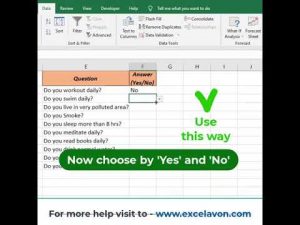 data validation short trick | Yes and No | Excel #shorts #excel #exceltips