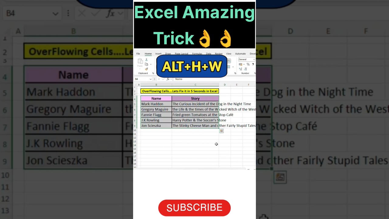 ExcelTrick?#Let’s Fix it Overflowing Cells in Excel#exceltips#excel#exceltutorial#excelshorts#excel