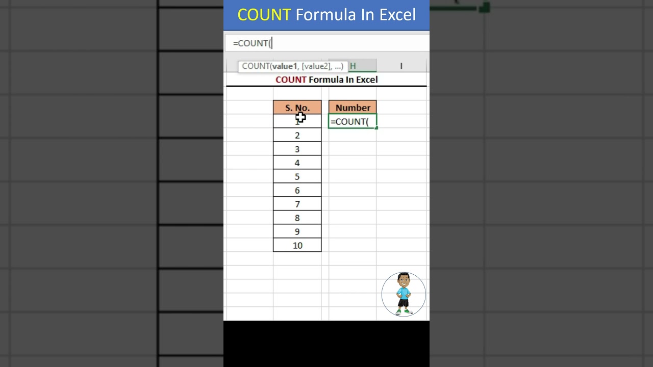 COUNT Formula  Excel #excel #exceltips #exceltutorial #msexcel #msexcelfullcourse #msexceltutorial