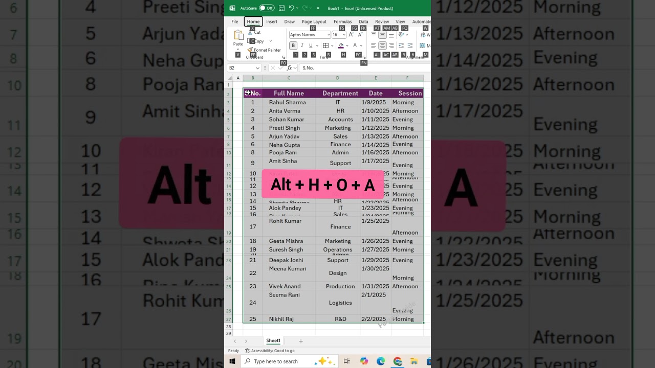 10 Second Excel Shortcuts to Clean Up Data | Excel Tips & Tricks #focusinguide #shorts