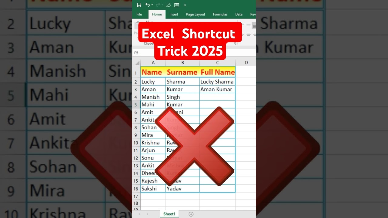 🔥Excel Shortcut Tricks 2025🔥 | Excel Tips And Tricks| Advance Excel Formula And Tricks #viralvideo 💯