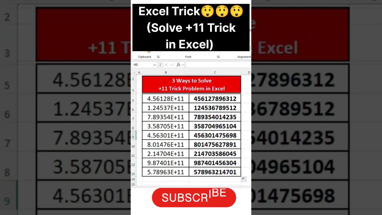 ExcelTrick?# 3 Ways to Solve +11 Trick in Excel#exceltips#excel#excelshorts#exceltutorial#excelhacks