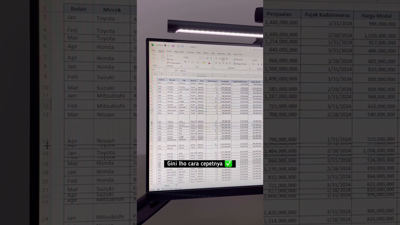 3 detik ngerapihin tabel Excel ✅