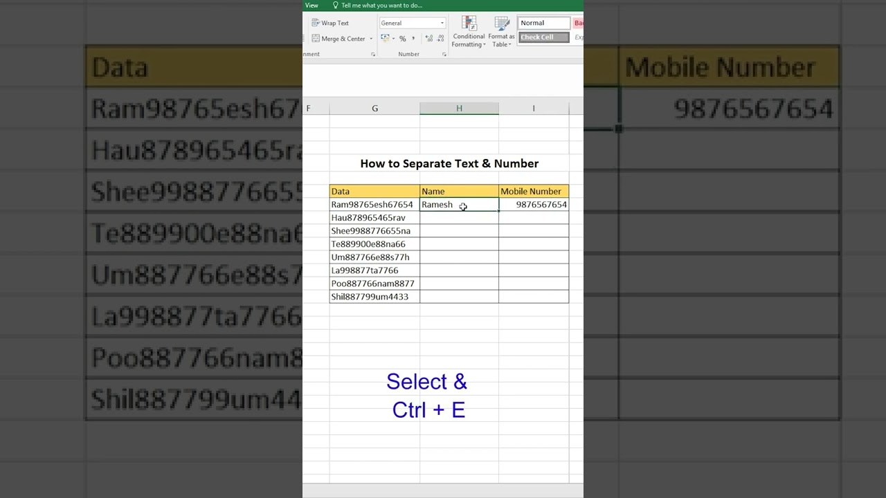 How to Separate Text & Number in Excel || Tutorials.Com || Excel