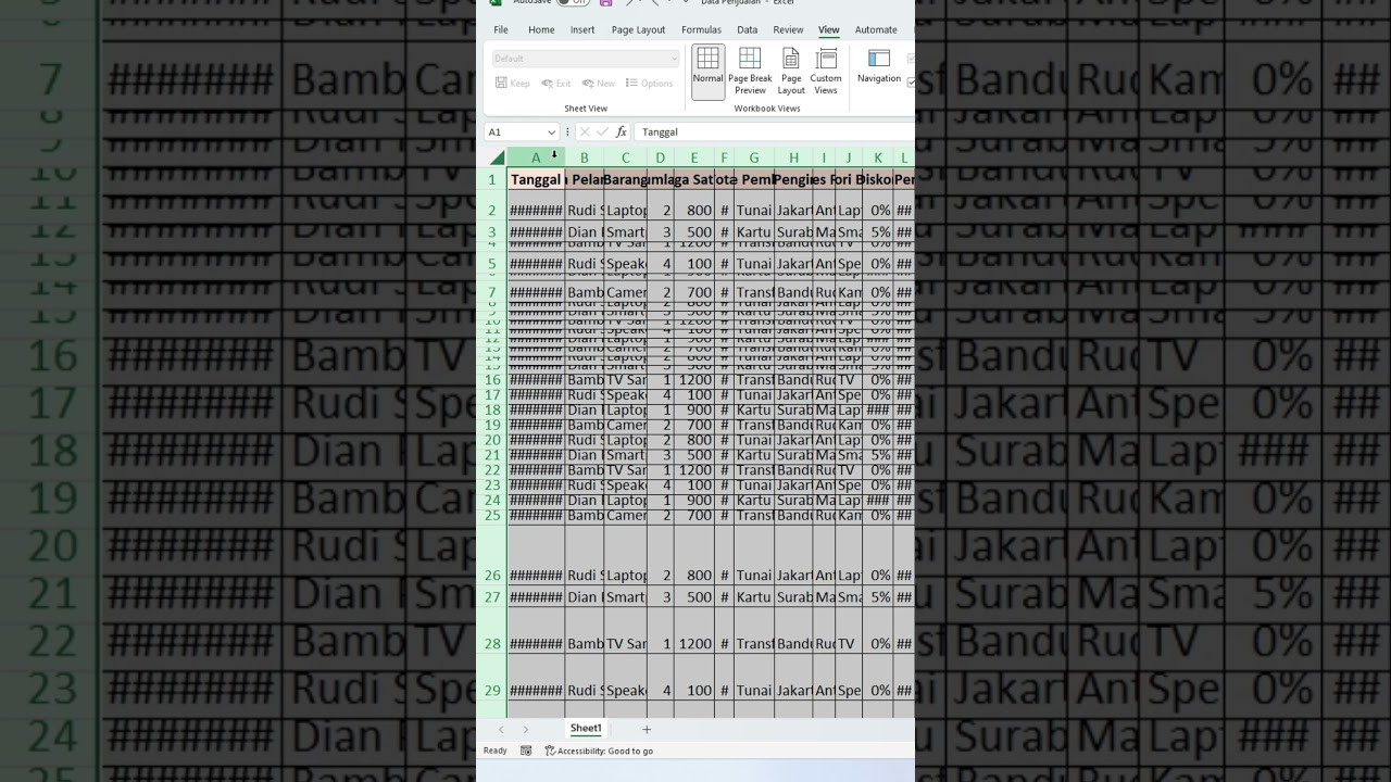 Cara Tercepat Merapikan Tabel Berantakan di Excel #tipsexcel