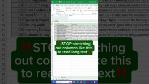 Wrap Text in Excel‼️ #excel