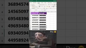 How to Create Barcode in excel ???? Simple trick #excel #exceltips #exceltutorial #shortsfeed #shorts