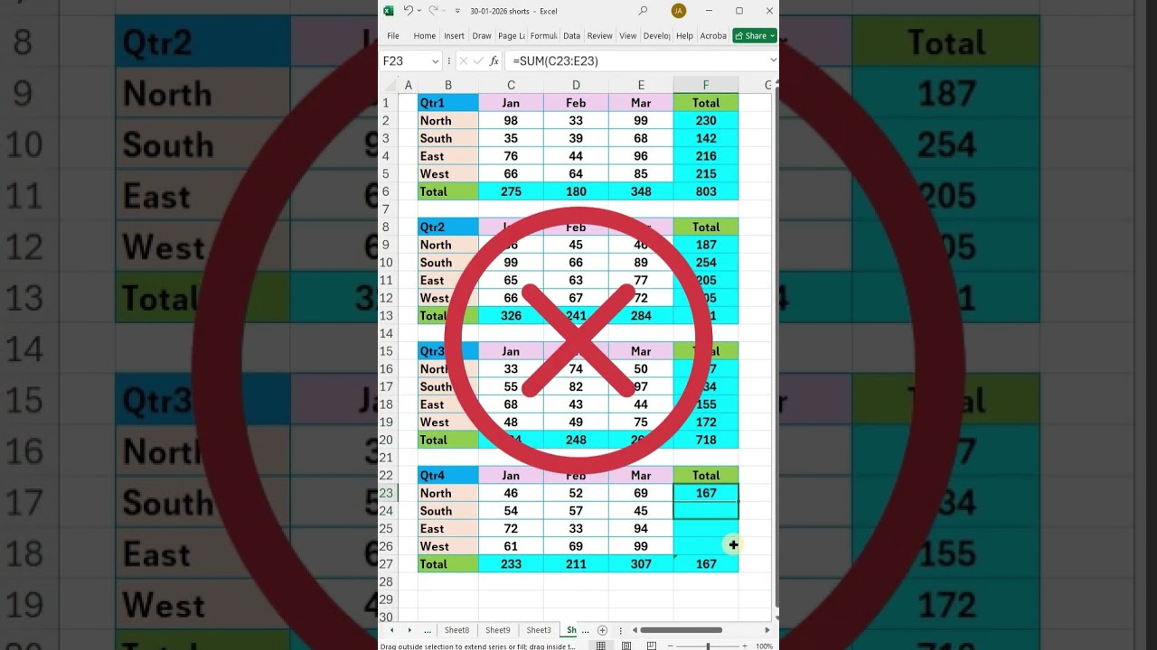 ✅Best Method to find multiple Sums in Excel ????????#ExcelTips #Microsoft #short #trendingpost #excel