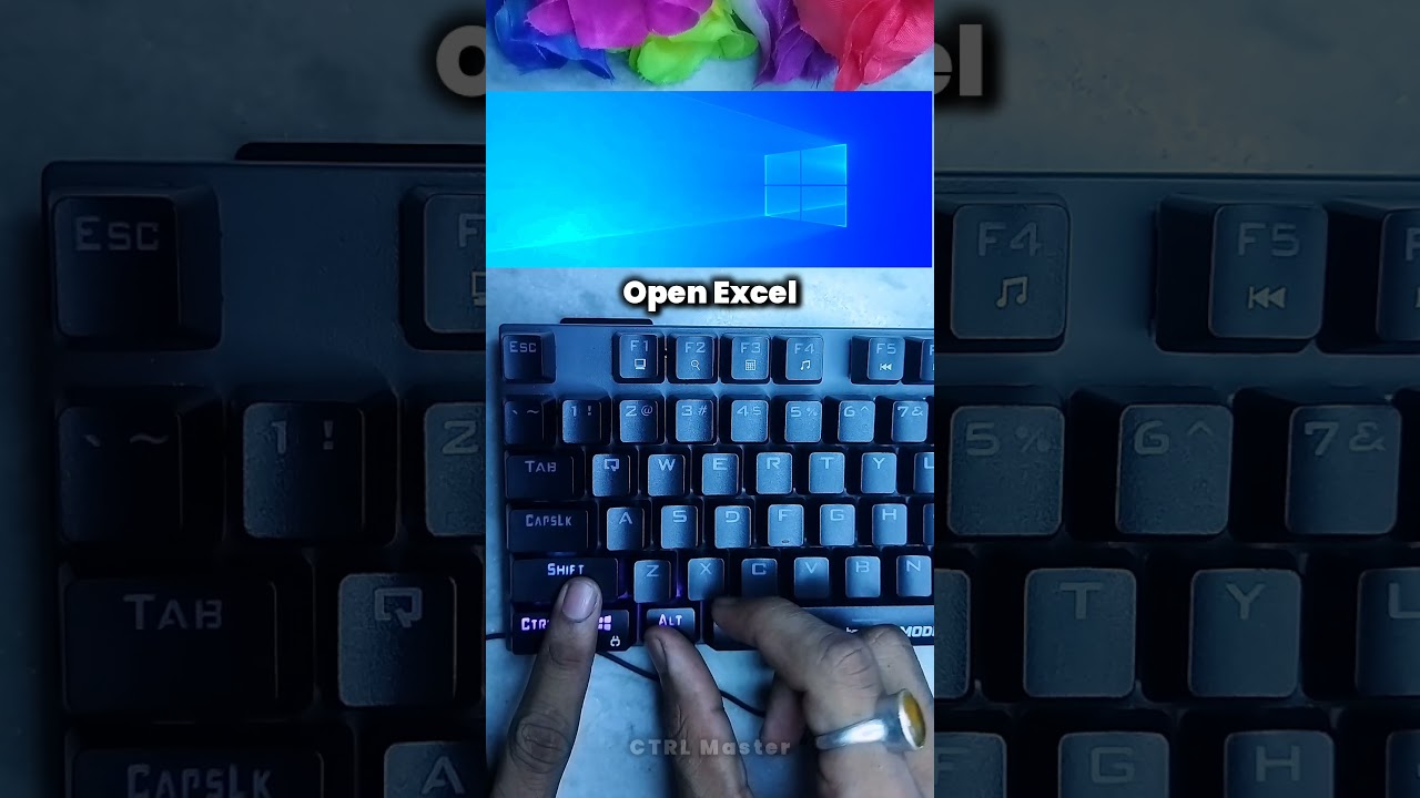 Open Excel Instantly! ???? Try This Secret Shortcut (Win+Shift+Ctrl+Alt+X) #typing #tricks #keyboard