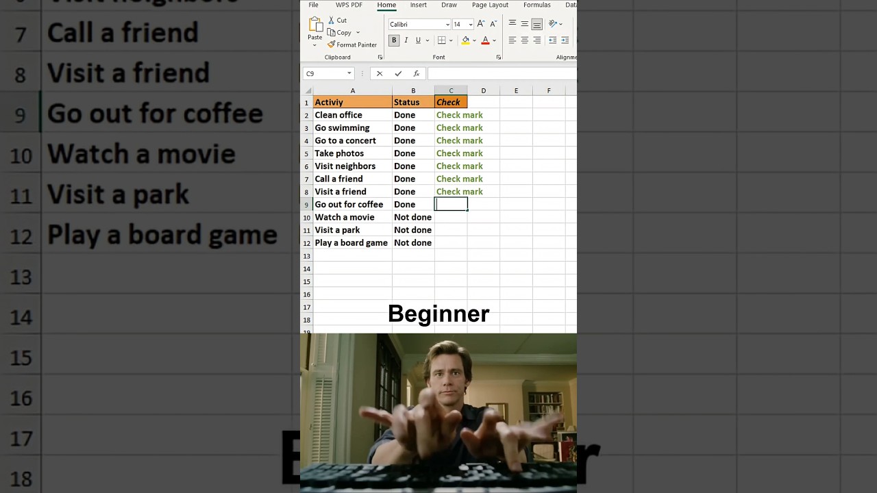 Chek mark ✅and Cross mark ❌ Trick in excel #excel #excelshortcuts #excel #exceltips #shorts8