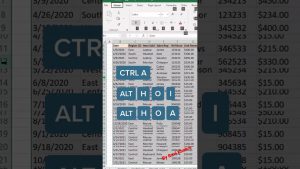 Excel Trick Auto Fit ROW & COLUMN by using shortcut key ALT H.O.I , ALT  H.O.A