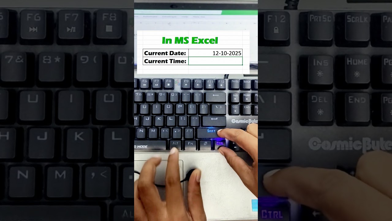 Insert Current Date & Time Instantly in Excel | This Shortcut Will Blow Your Mind! #ExcelTips #trick