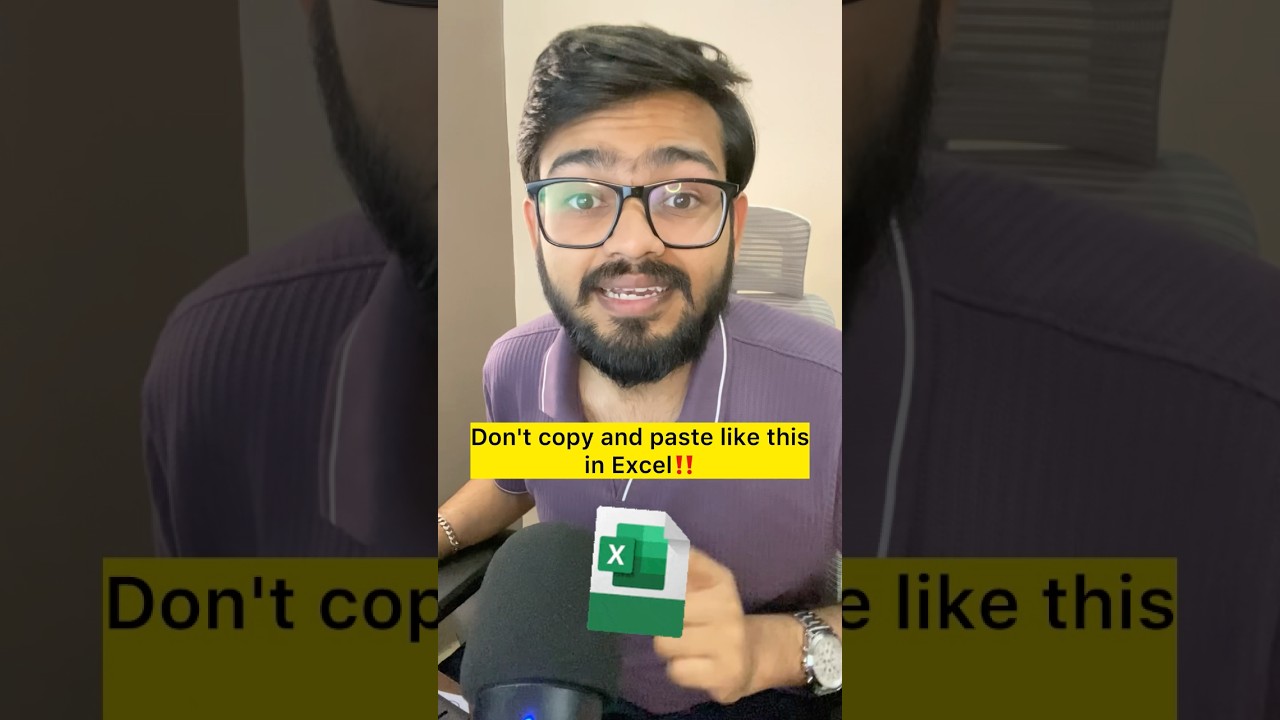 Don’t Copy and Paste in Excel‼️Instead Use Amazing Trick #excel #exceltips #shorts