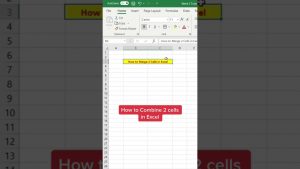 How to Merge 2 Cells in Excel! #excel