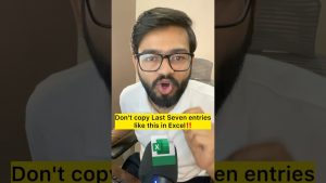 Don’t Copy Last Seven Entries like this in Excel‼️Instead Use Amazing Trick #excel #exceltips