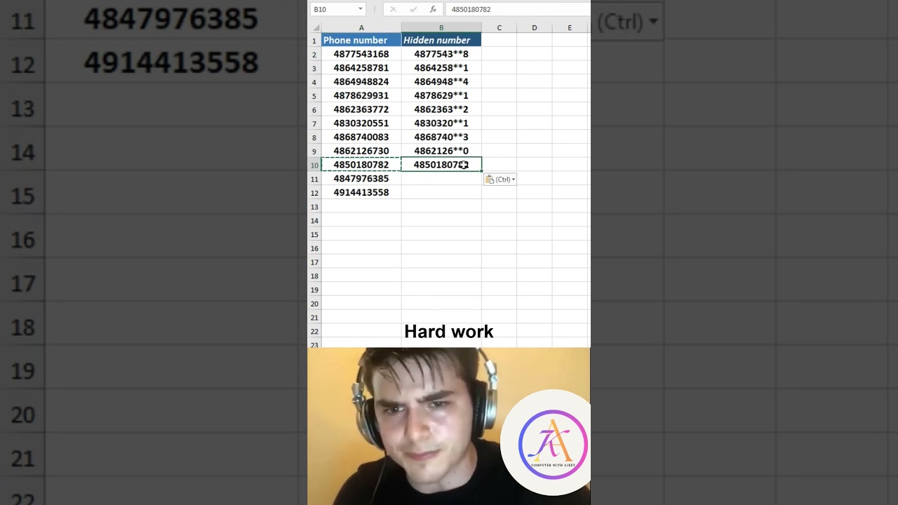 Excel Tips: Hard Work vs Smart Work! ????⚡ #shorts #excel