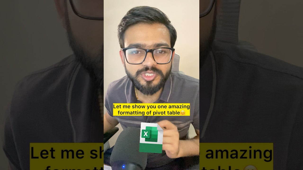 Pivot Table Formatting in Excel | Excel Amazing Trick #excel #exceltips #shorts