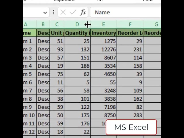 MS Excel Resize all Columns at Once