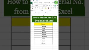 How to Remove Serial Number From Name in Excel #excel #exceltips #formula #exceltutorial #shorts