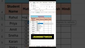 RANDBETWEEN Formula in Excel ???? #excel #exceltricks #learnexcel #exceltips