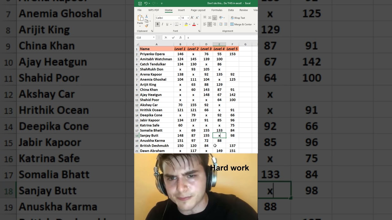 Don’t do this… Do THIS in excel! ???? #exceltips #spreadsheets #office