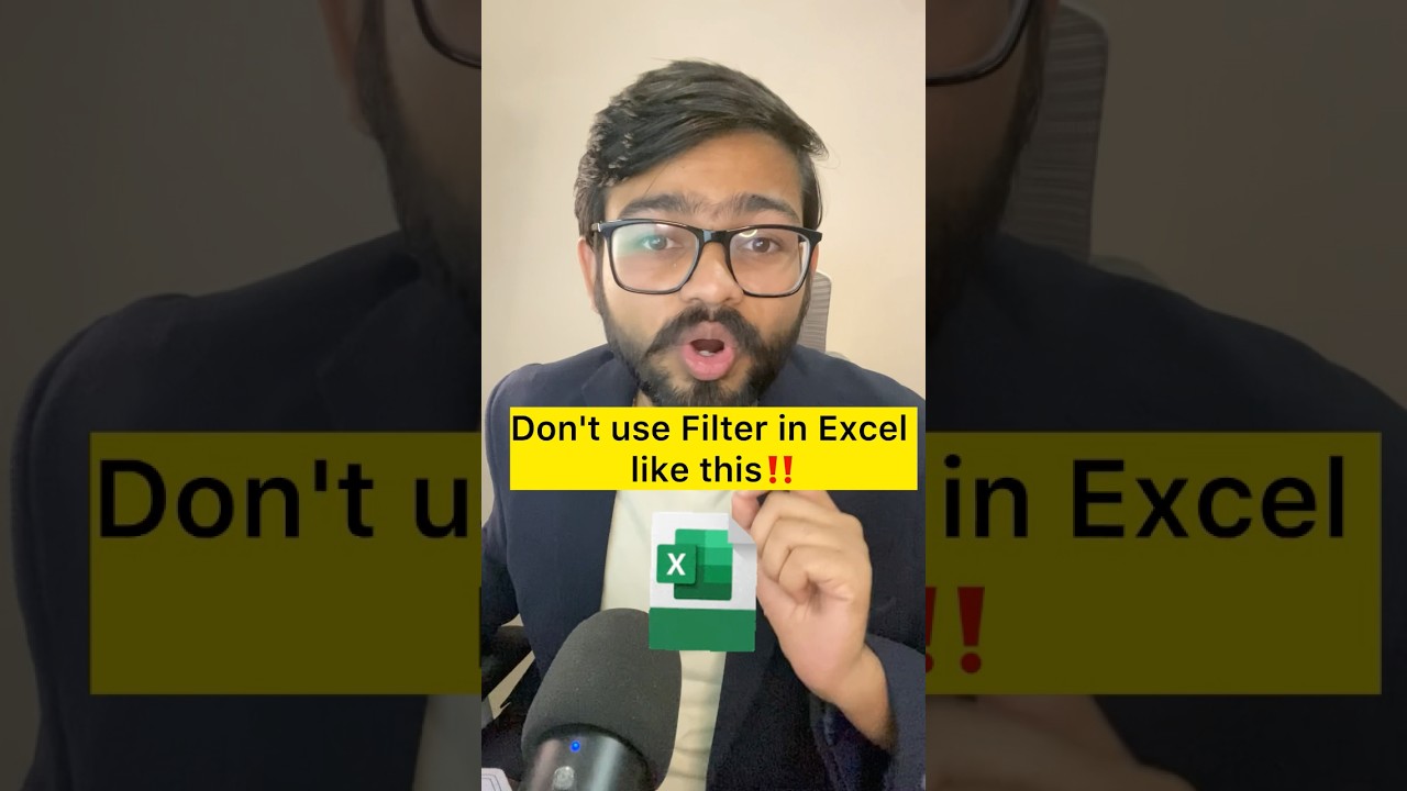 Don’t Use Filter in Excel Like This‼️Instead Use Amazing Trick #excel #exceltips #shorts