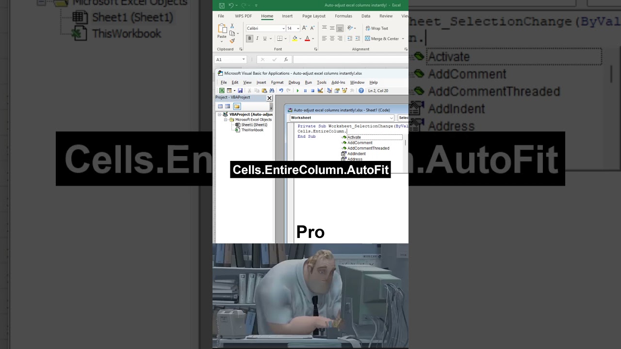 Auto-adjust excel columns instantly! ???? #exceltips #spreadsheets #office