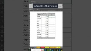 Running Total in Excel #excel #shorts #exceltips #exceltricks