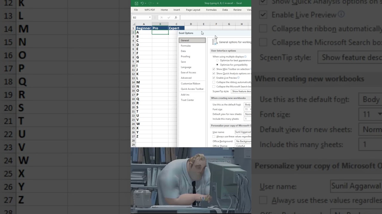 Stop typing A, B, C in excel! ???? #exceltips #spreadsheets #office